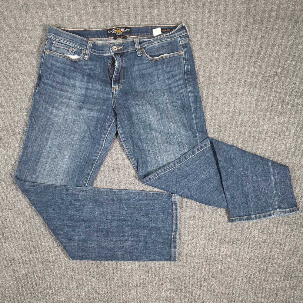 Lucky Brand Sweet Straight Jeans Womens 12/31 Medium Wash Stretch Denim